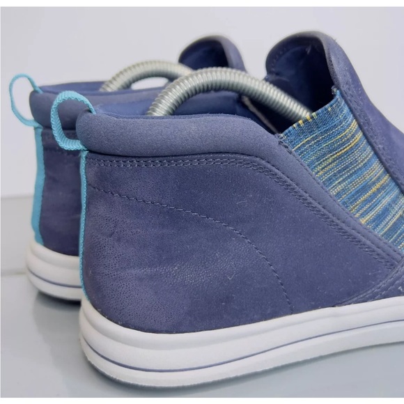 Clarks Cloudsteppers Casual Booties Breeze Clover Navy Nubuck Leather Sz 9M - Picture 9 of 14